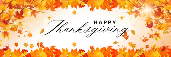 Orange And Yellow Floral Happy Thanksgiving Email Header