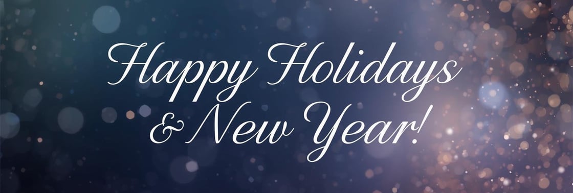 email header image saying Happy Holidays and New Year!